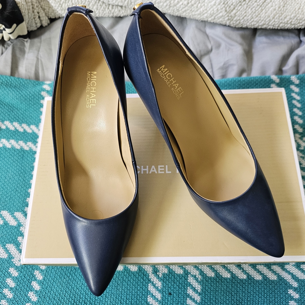 Michael Kors Blue Heels Pointed Toe
